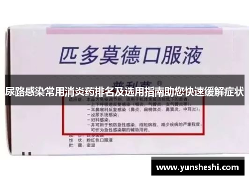 尿路感染常用消炎药排名及选用指南助您快速缓解症状
